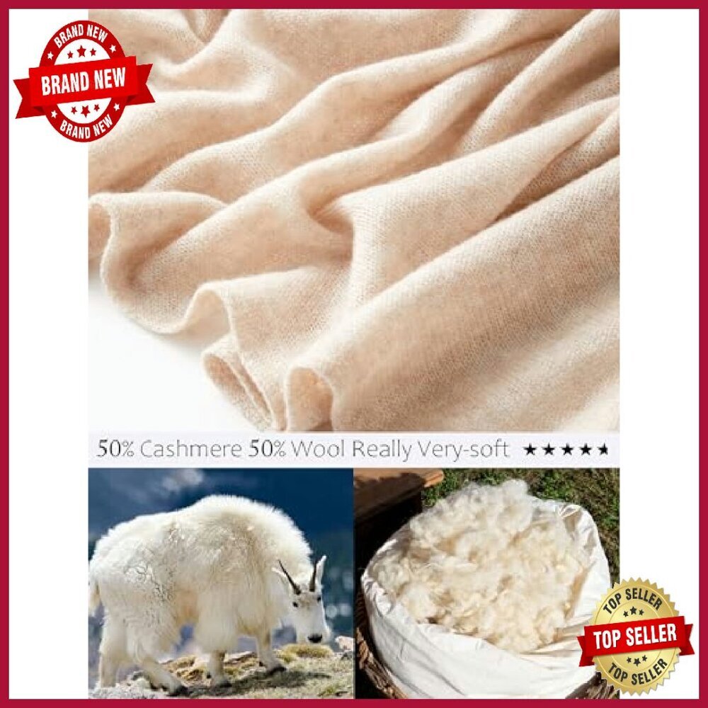 Soft Cashmere Blend Wrap Shawl 87"x28" with Tassels Travel Pashmina - Picture 4 of 8